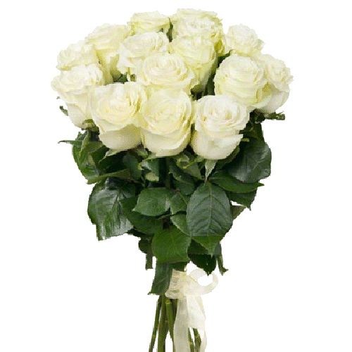 Фото товара 15 білих троянд