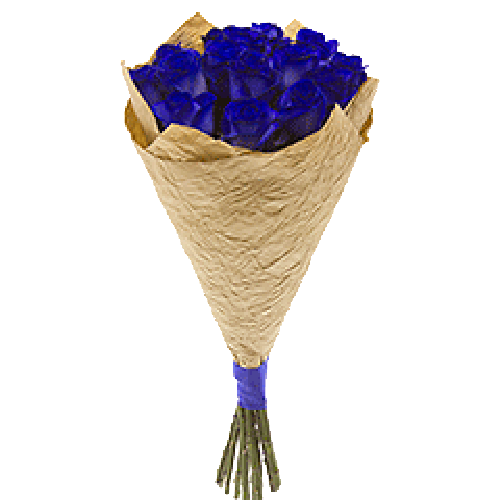 Фото товара 7 синіх троянд (фарбованих)